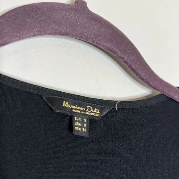 Massimo Dutti Black Wrap Dress - Picture 6 of 8